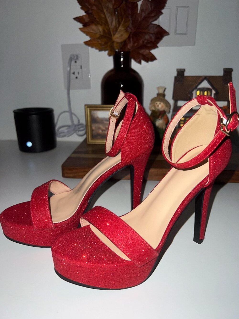 Red Sparkle Heels